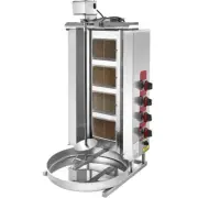 4 Burner AUTOMATIC ROTATE Doner KEbab Shawarma Broiler Machine GAS Vertical Gyro
