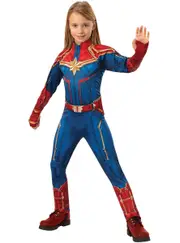 Captain Marvel Deluxe Girls Superhero Costume