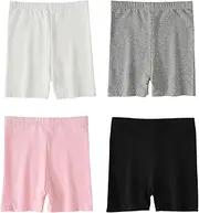VVEEWUU Kids Girls Cotton Shorts Under Dress Dance Bike Shorts for Playground Gym Sports Biker Safety Shorts Multi-Color