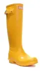 Hunter Women Org Tall Hunter Original Tall Womens Boots In Yellow UK 3 - 9
