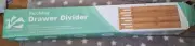 Bamboo Kitchen Drawer Dividers Organizers Adjustable Set of 3, 17-22" Expandable