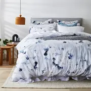 MyHouse Magnolia Bed Quilt Cover Set Neutral - White - Double