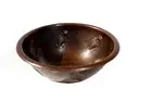 17" Round Grapevine "uvas" motif copper sink