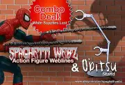 Spaghetti Webz & Obitsu Action Figure Stand Combo - Marvel Legends Spider-Man