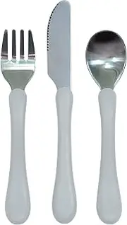 Green Sprouts Learning Cutlery Piece Set for 12 Month Babies, Grey