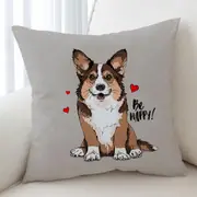 Be Happy with a Loving Cute Dog Puppy Cushion Cover