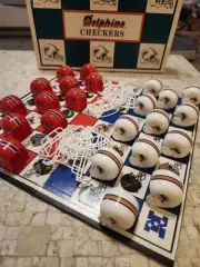 VINTGE 1993 Miami Dolphins vs Buffalo Bills NFL Checkers Board Game