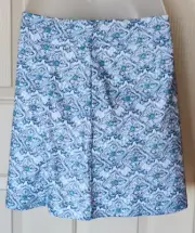 PGA Tour Driflux, Motionflux Golf Skort Aqua & Black Pattern on White Size XL