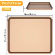 2 Pcs Baking Sheets Carbon Steel Cookie Sheets Nonstick Baking Sheet Pan leBLI