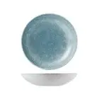 12x Round Coupe Bowl 248mm Blue Churchill Raku Crockery Restaurant