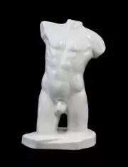 9942011 Wagner & Apel Porcelain Male Nude Sculpture Mann Adonis H18cm