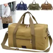 Men Travel Portable Duffel Bags Canvas Travel Tote Cross Body Handbag
