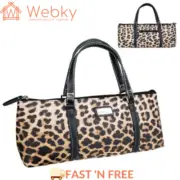 Insulated Wine Purse Sachi Cooler Travel Bag Carrier Handbag - Leopard Natural