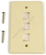 Lot500 Keystone Wall face Plate 3/Triple mount Hole/Jack/Port {IVORY/BEIGE/IV