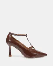 Shelly Shen Nation/Mocha Patent Womens Heels 09