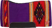 CHALLENGER Horse Western Handwoven New Zealand Wool Contoured Felt Saddle Pad Purple 39224