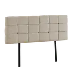 Linen Fabric Double Bed Deluxe Headboard Bedhead - Beige