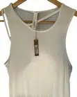 SKIMS Ribbed Lounge MAXI DRESSUnique Cut OutSize XLWhite knit