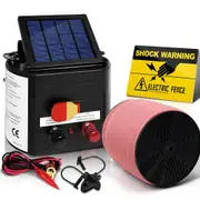 1200M Poly Tape 5KM Electric Fence Energiser Giantz Solar Powered