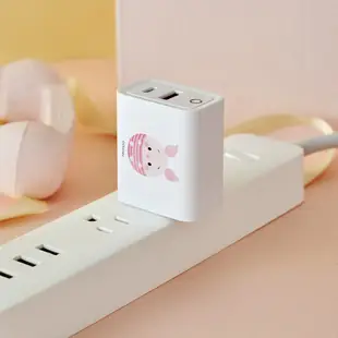 【TOYSELECT】Disney Ufufy系列-小熊維尼款USB3.0+PD20W雙孔充電器