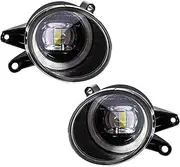 Fog Lights 12V For A4 B6 2001 2002 2003 2004 2005 Car Front Bumper Fog Lamp Assembly LED White Headlight Angel Eyes DRL Accessories Fog Light Lamp Assembly(LED White)