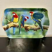 Ashdene Small Trinket Tray with Parrots 8.25"x 5.5" Melamine Cake Tray Australia