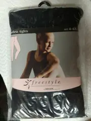 New Girls Freestyle danskin Footless Tights Black Small 4 6x Package
