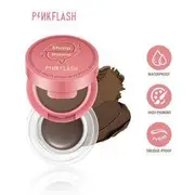 PINKFLASH - 2 in 1 Duo Effect Eyebrow Kit - 3 Color #01 Deep Brown