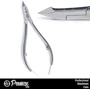 ProMax Professional Grade Cuticle Nipper/Cuticle Cutter/Clipper Made of High Grade Stainless Steel Brush Finish-Flat- Double Spring, For Nail Art Tool and Manicure/Pedicure (Full Jaw)10-10027