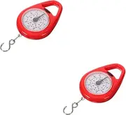ULTECHNOVO 2pcs Mini Scale Portable Luggage Weighing Scale 5kg Capacity Spring for Travel