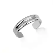 .925 Sterling Silver Woman's Double Band Toe Ring