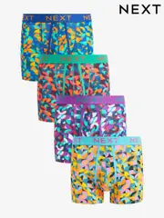 Blue/Green/Yellow Geometric A-Front Boxers 4 Pack (268263) | $44