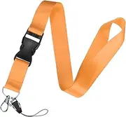 uxcell 1-Pack Breakaway Lanyard for Keys, Orange 1" Wide Keychain Long ID Badges Neck Lanyard Strap with Quick Release Buckle for Man/Woman/Girls/Teacher, ID Holder Folder