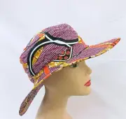 African Hat/ Wax Print Caps/ Ankara Floppy Caps/ Adjustable/ Handcrafted