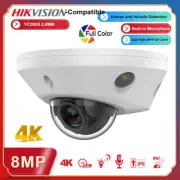 Hikvision Compatible 4K 8MP Mini Dome IP Camera Dual Light Full Color+IR MIC POE