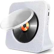 Portable CD Player with Bluetooth,HoneTeek Desktop CD Players for Home with HiFi Speakers,CD Music Player with Remote Control, Dust Cover & Timer, FM Radio Boombox,USB & AUX,LED Screen Display(White)
