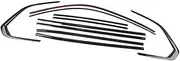 HUVNEXA Window Door Seals Car Exterior Window Trim, for BMW, X5 G05 2019-2024 Stainless Steel Cover Seal Strip Weatherstrip Shade Decorative Car Door Seal Strip