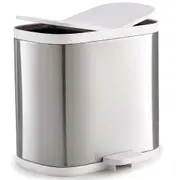 Joseph & Joseph Split 6L/28cm Recycler Waste Bin Bucket Storage Stainless Steel