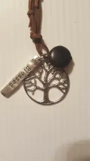 Tree of Life Pendant Charm / Adjustable Rope Necklace