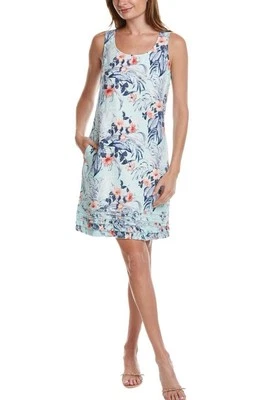 Tommy Bahama Floral Linen Shift Dress Hideaway Bay NWT Small