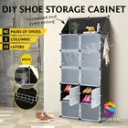 20 Tier 40 Pairs Shoe Storage Box Cabinet Organiser Cube DIY Shoe Rack Black