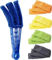 Hiware Window Blind Cleaner Duster Brush with 5 Microfiber Sleeves - Blind Clean