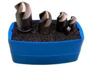 (5 PCS) M.A. FORD HSS 3 FL AIRCRAFT COUNTERSINK SET 1/4 3/8 1/2 5/8 3/4x100°