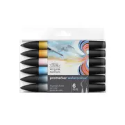 6pc Winsor & Newton ProMarker Watercolour Drawing/Colouring Set Skyscape Tones