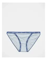 [Aerie] Microfiber String Bikini Underwear in Eyelet Blue