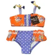 Matilda Jane Bikini Swimsuit Size 4 Floral Lace Two Piece New Tag Blue Orange