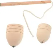 ERINGOGO 1 Set Wooden Spinning Top Toys Montessori Toys for Boys and Girls Sensory Fidget Toys Retro Vintage Toy Set