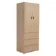 [特價]【IDEA】薩斯4X7尺拉門木質收納衣櫃/衣櫥(2開3抽/2色任選)暖棕原木