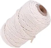 NUOBESTY Cotton Yarn Twisted Rope 5mm Macrame Cord for DIY Wall Decor Plant Hangers