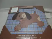 New Kenneth Brown HANDSOME PUPPY Canvas 3 Pack WALL ART NIP